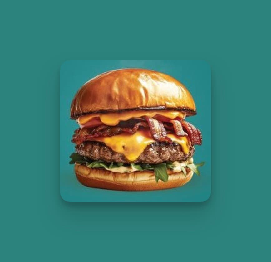 King Kong burger stacked with beef, chicken and bacon
