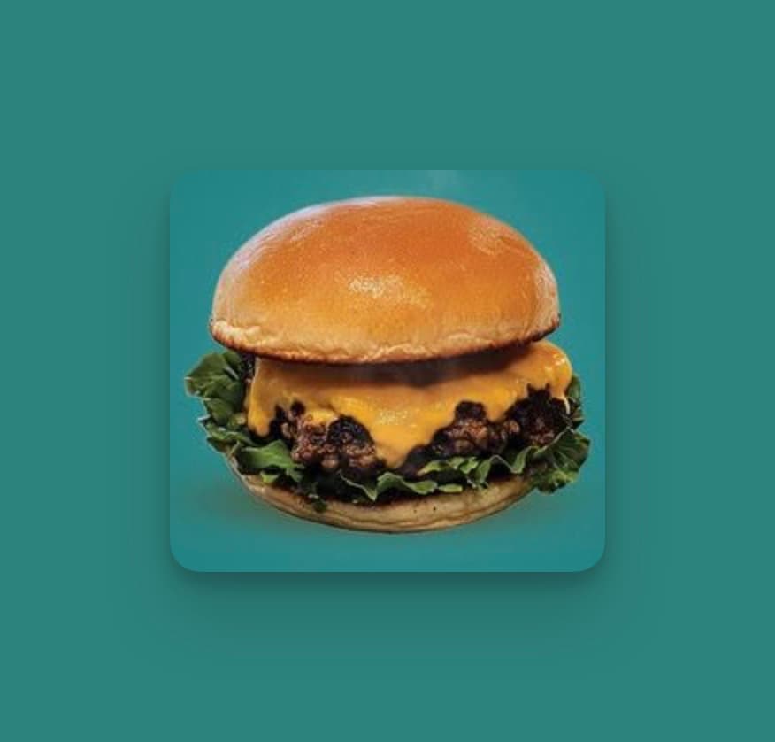 Classic smash burger with cheese and salad