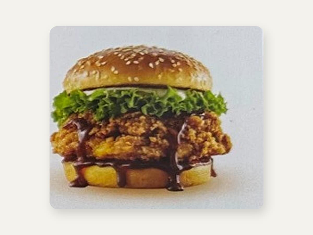BBQ Ranch crispy chicken burger