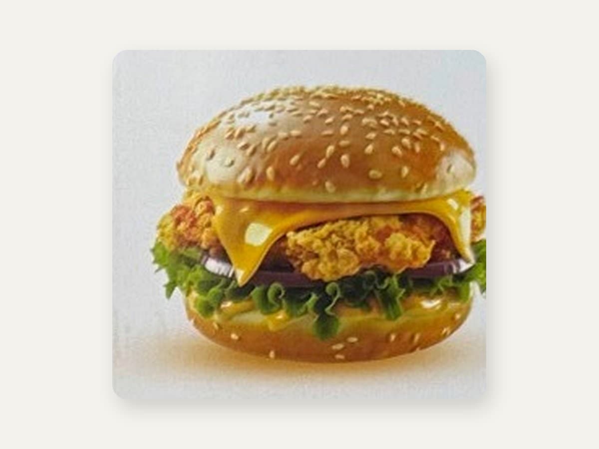 Bob's crispy chicken burger