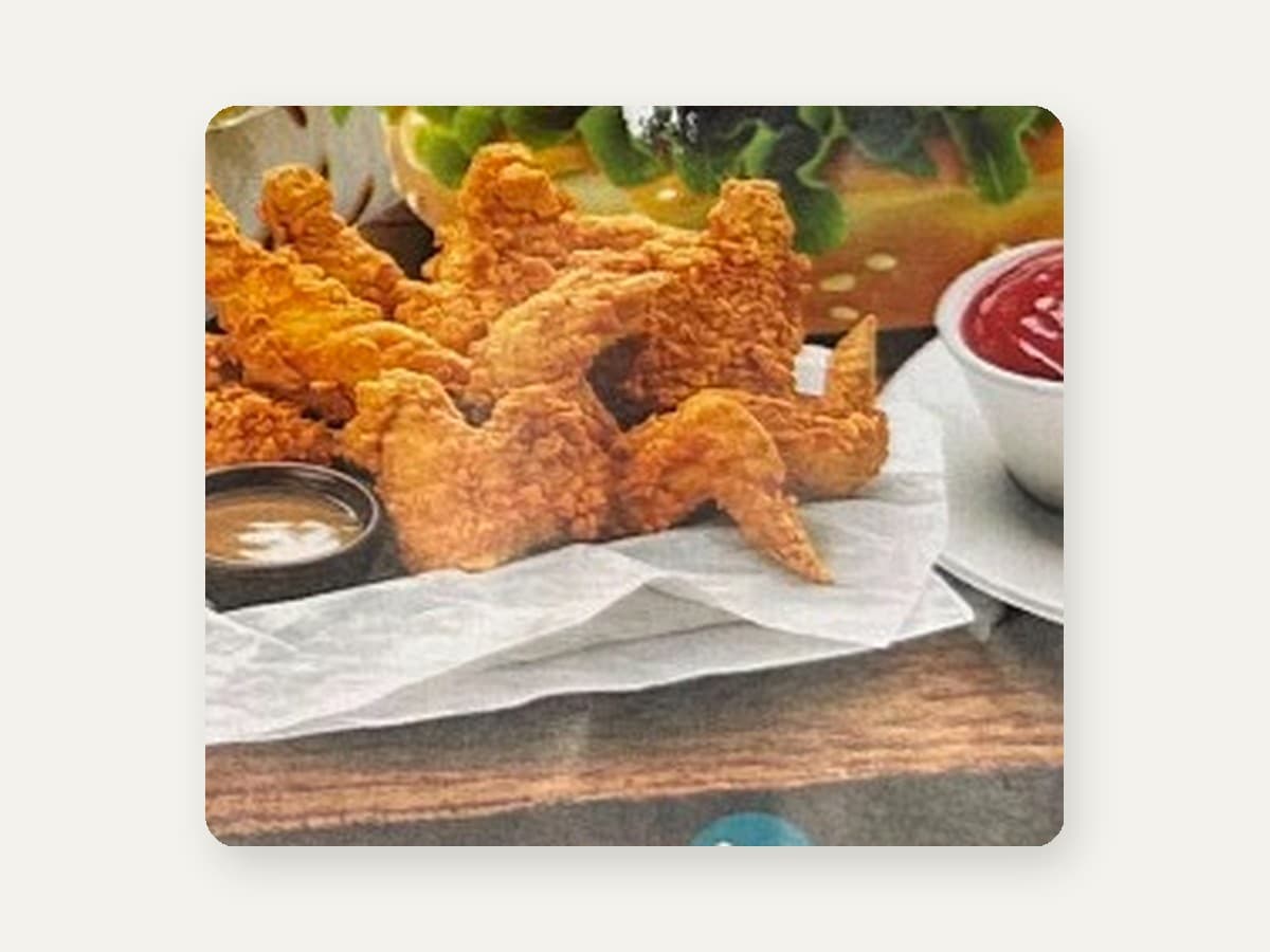 Crispy fried chicken strips